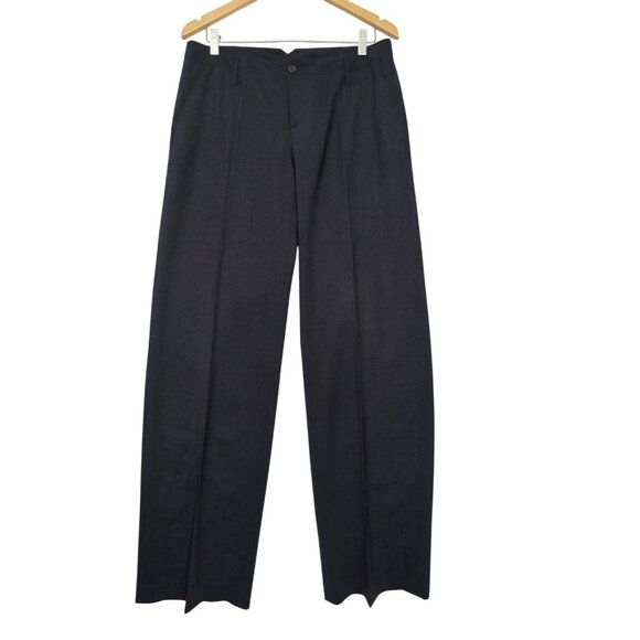 Banana Republic Ryan Fit Trouser Pant Womens 10 L Navy Blue Wool Spandex Career - Picture 1 of 14